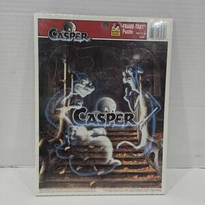 Vintage 1995 Casper Ghostly Trio Golden Books Frame-Tray Puzzle 8269 Sealed